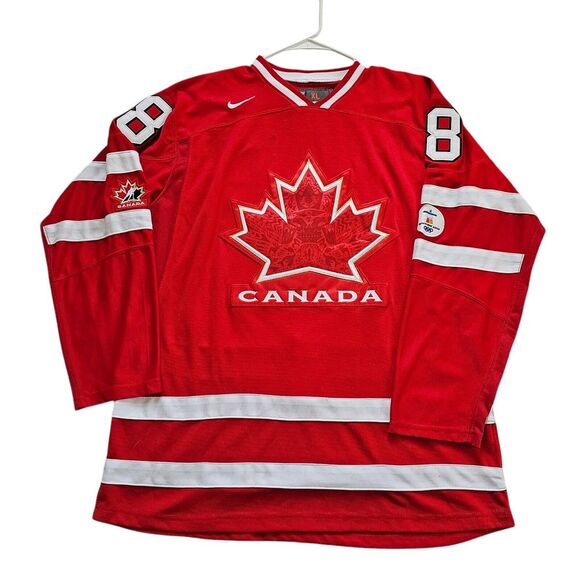 Nike Bauer 2010 Canada Vancouver Olympics  #18 Mike RICHARDS‎ Red Jersey Mens XL - Picture 1 of 11